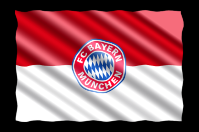 Fahne des FC Bayern München Fußball Meisters 2020