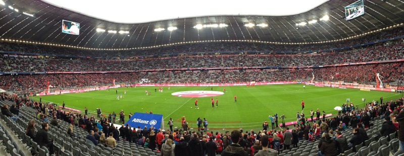 Blick in die Allianz Arena, das Stadion des FC Bayern München